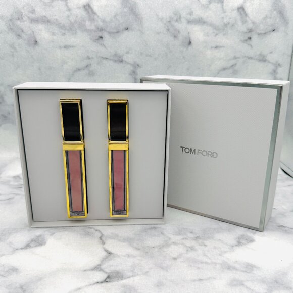 Tom Ford Gloss Luxe Moisturizing Lip Set-Inhibition & Sunrise Pink-2pc-BOXED-NEW - Picture 3 of 16